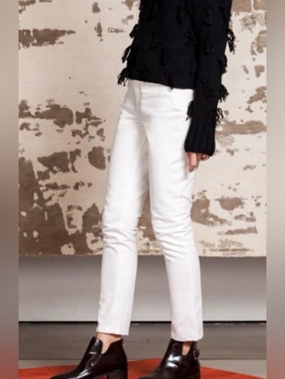 APIECE APART High Waist Matchstick Jeans White Denim Pants Sz 6 Minimalist Cult